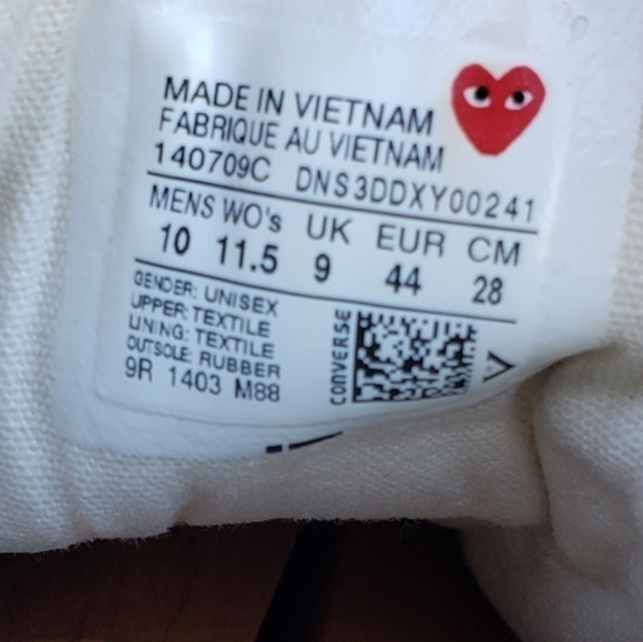 Comme Des Garçons Play X Converse - Picture 3 of 7